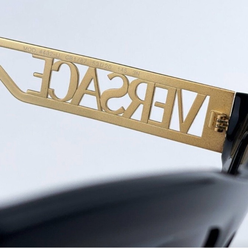 Versace Black and Gold Sunglasses - Picture 3 of 6